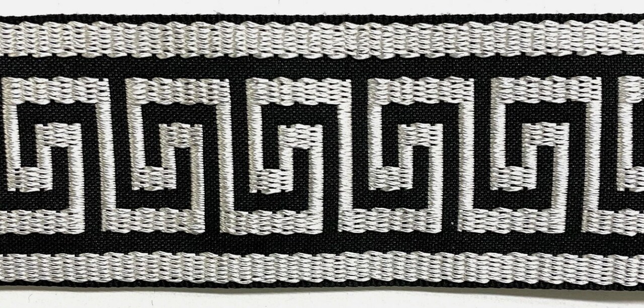 1-3/4" Greek Key Jacquard Woven Ribbon Trim - 6 Continuous Yards - Many Colors!